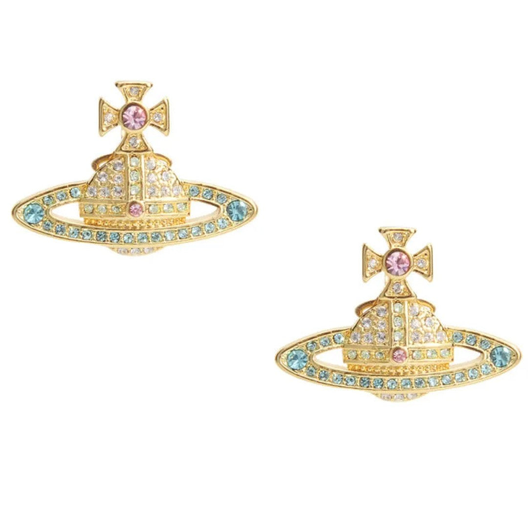 KIKA Full Diamond Saturn Earrings