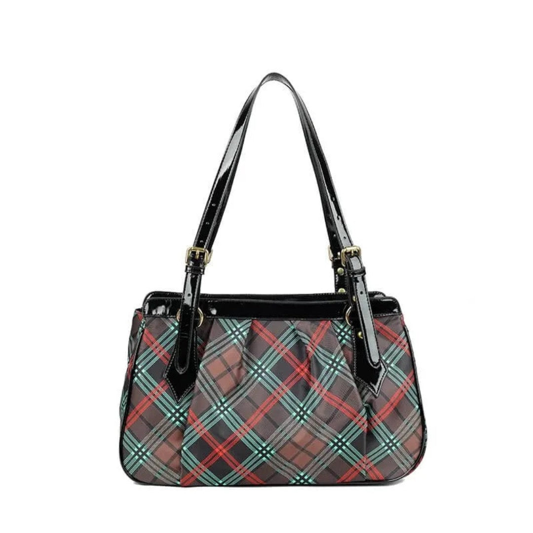 Plaid Classic Saturn Shoulder Bag