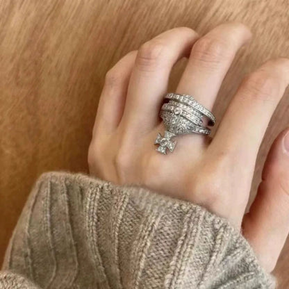 Crystal Orb Cutout Ring