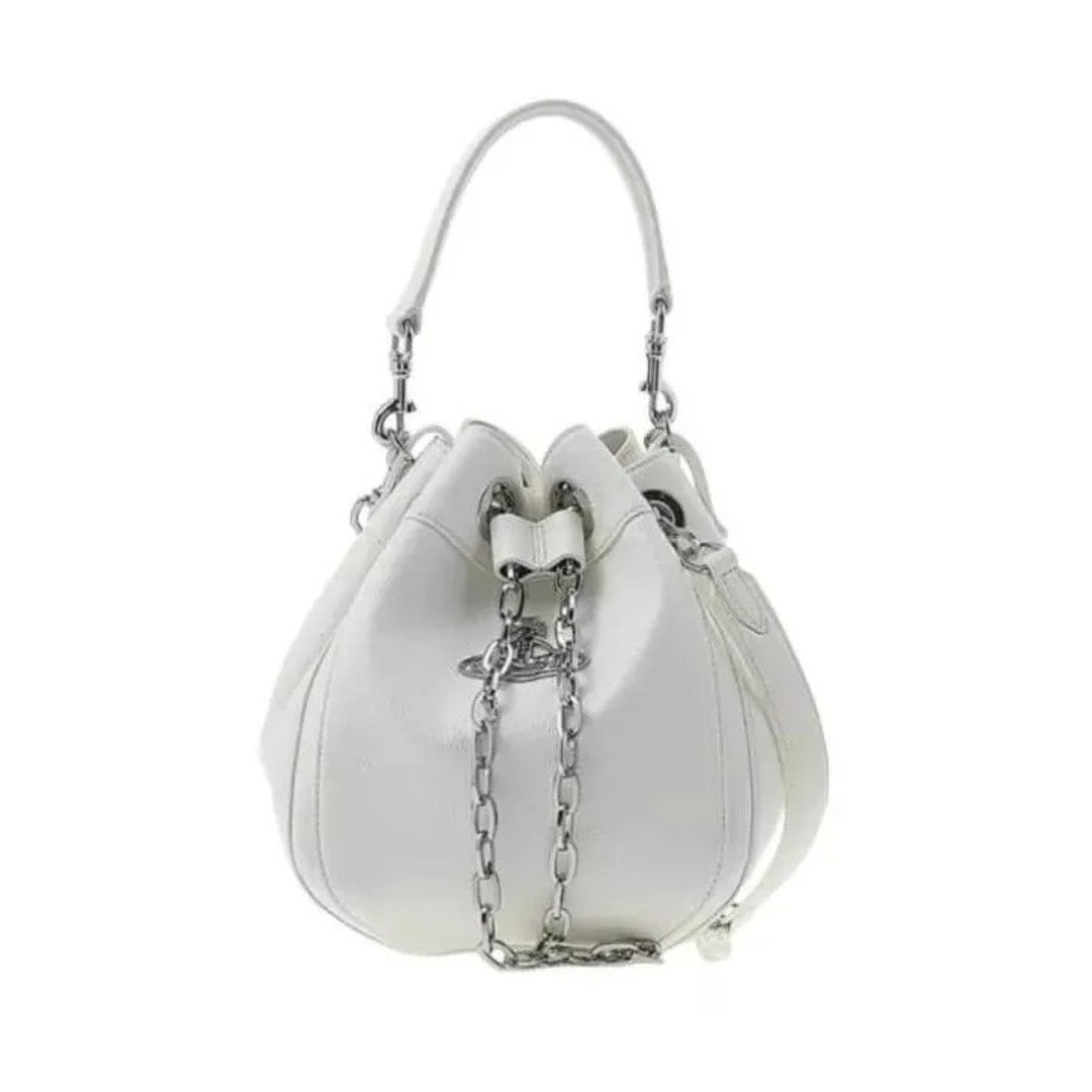 Mini Croc-Embossed Chain Bucket Bag