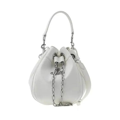 Mini Croc-Embossed Chain Bucket Bag