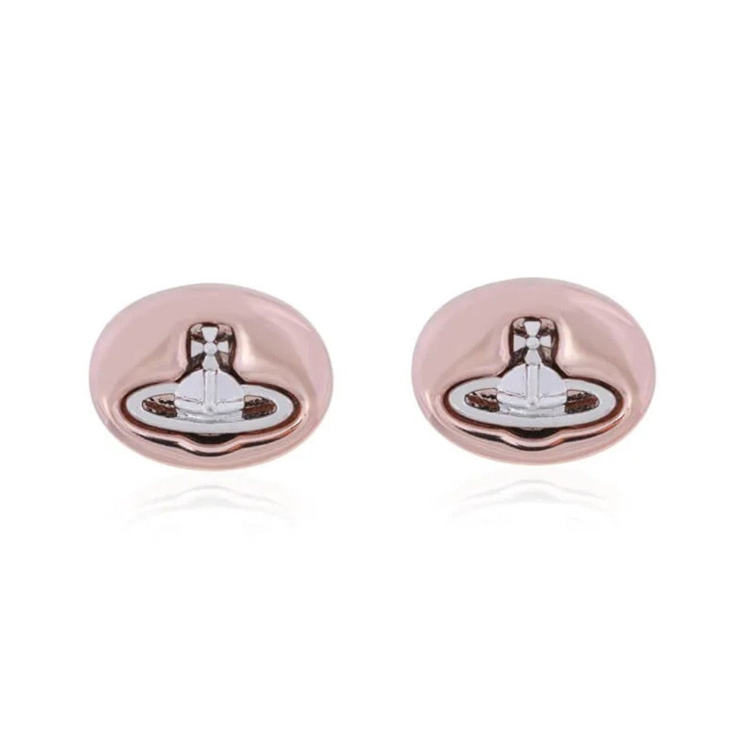 Button Saturn Earrings