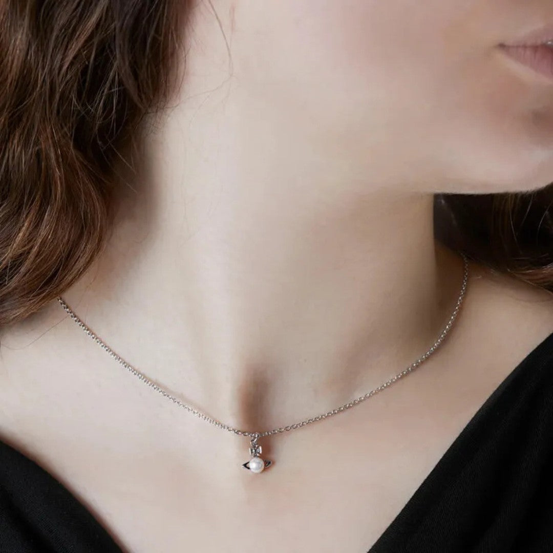 BALBINA Orb Pearl Pendant Necklace