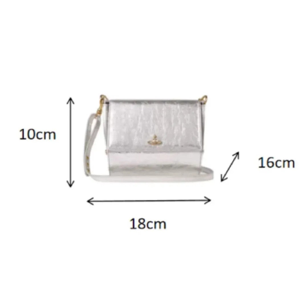 Metallic Mini Crossbody Flap Bag