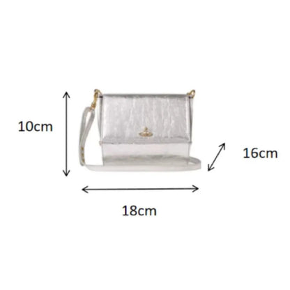 Metallic Mini Crossbody Flap Bag