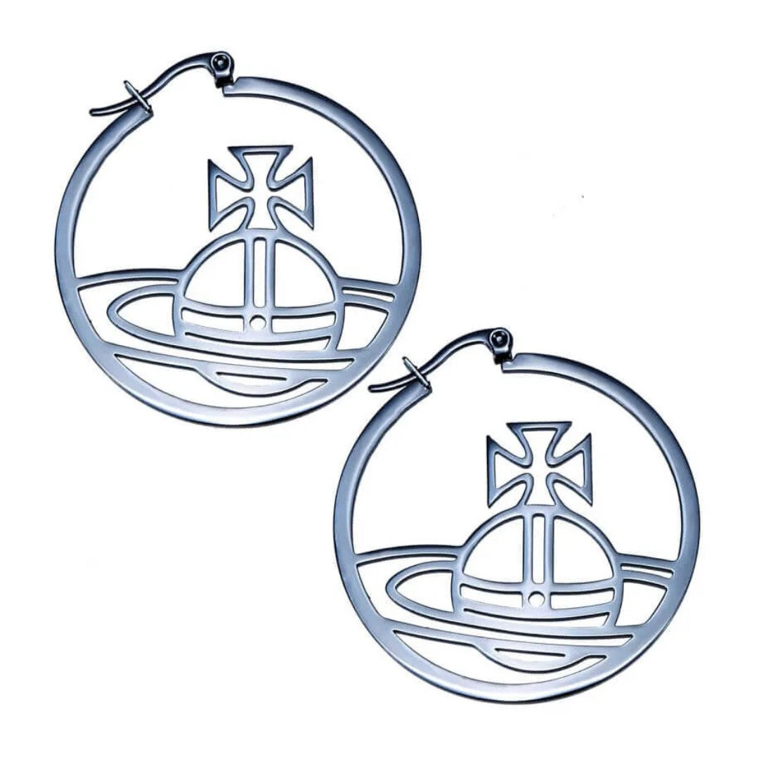 Classic Large Saturn Line Earrings