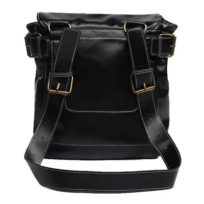 Embossed Leather Flap Shoulder Bag