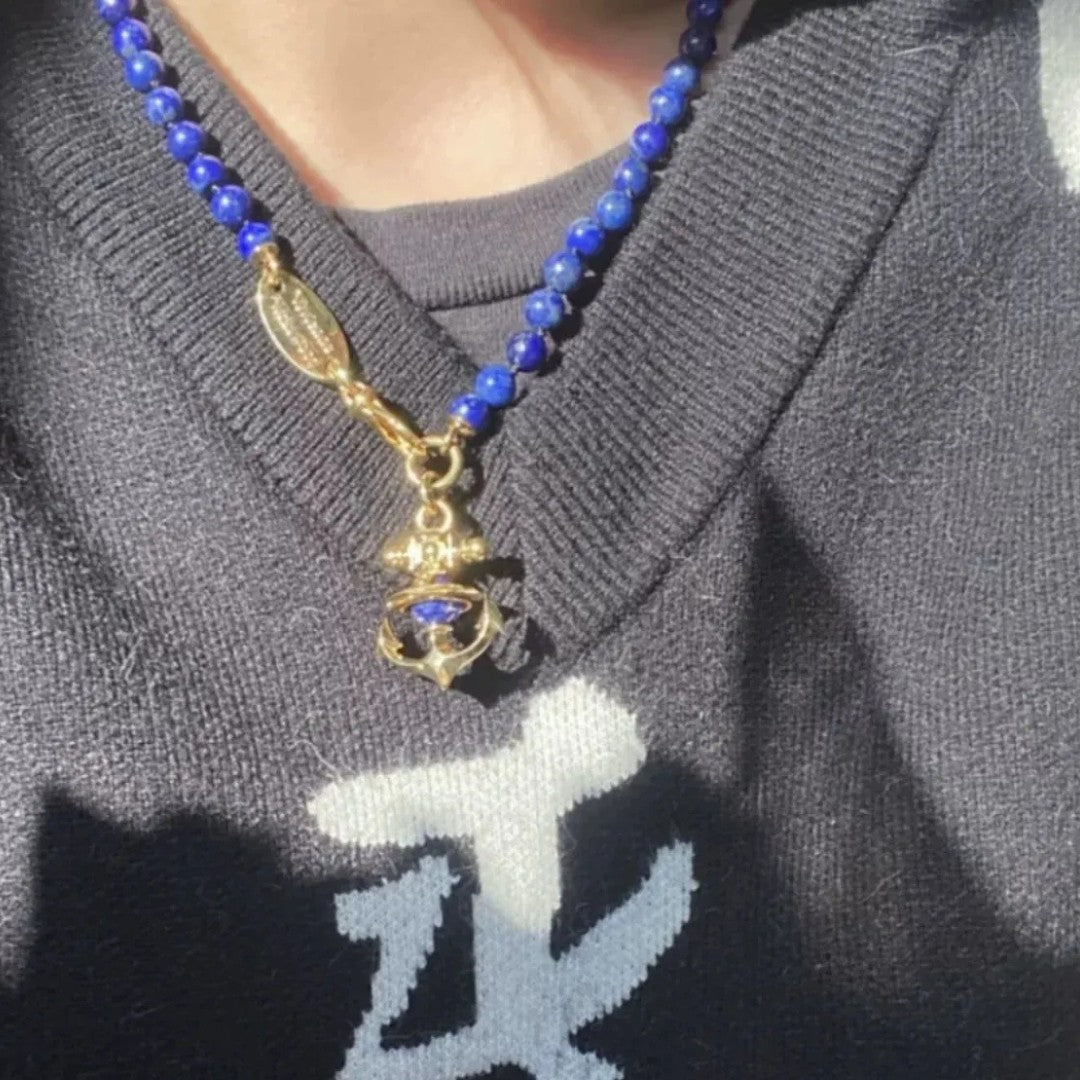 FELICE Lapis Lazuli anchor Necklace