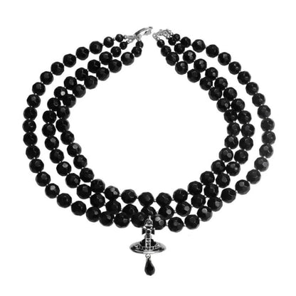 Black Crystal Necklace