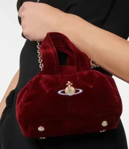 Mini Velvet Chain Yasmine Bag with Dust Bag