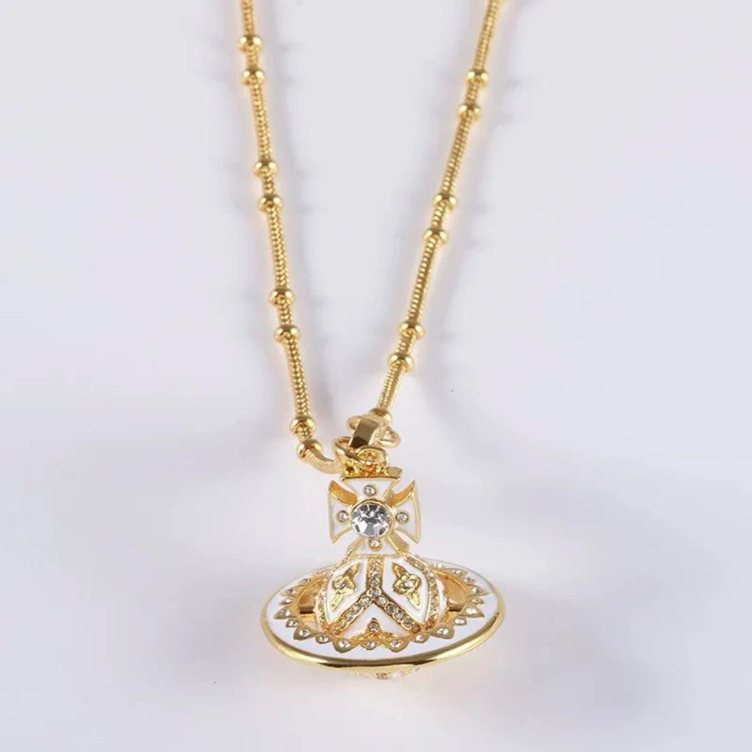 Enamel ORB Pendant Necklace