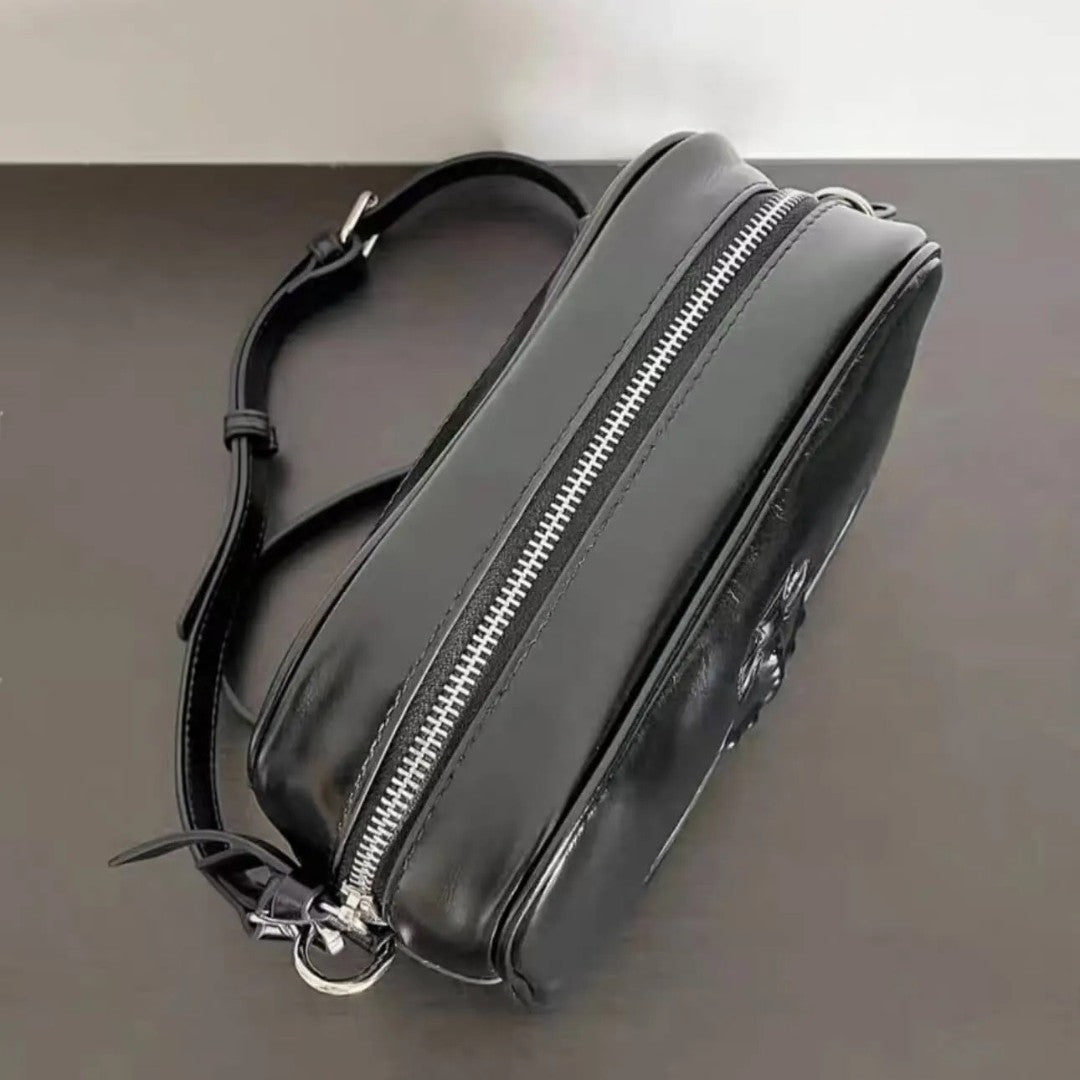 Compact Leather Crossbody Saturn Bag
