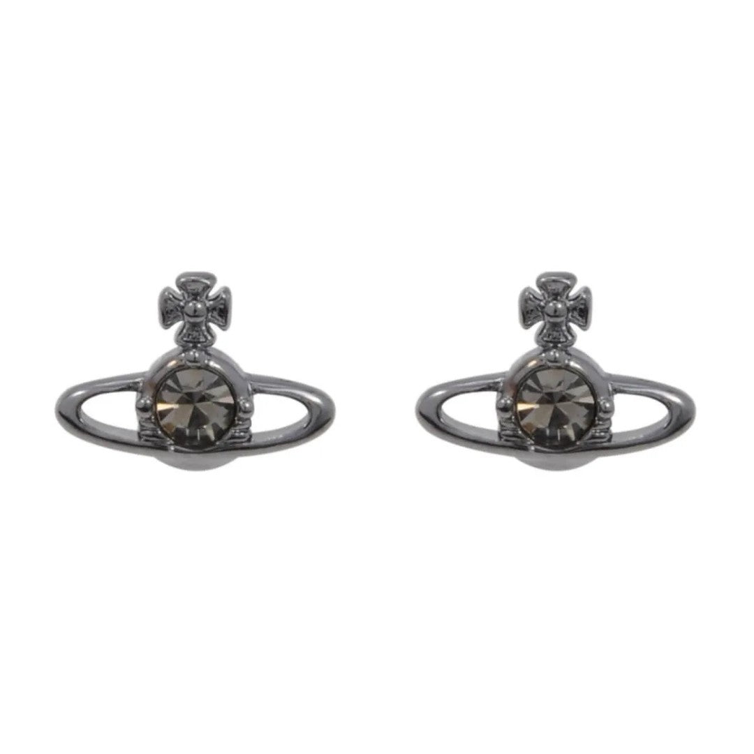 Mini Diamond Saturn Earrings