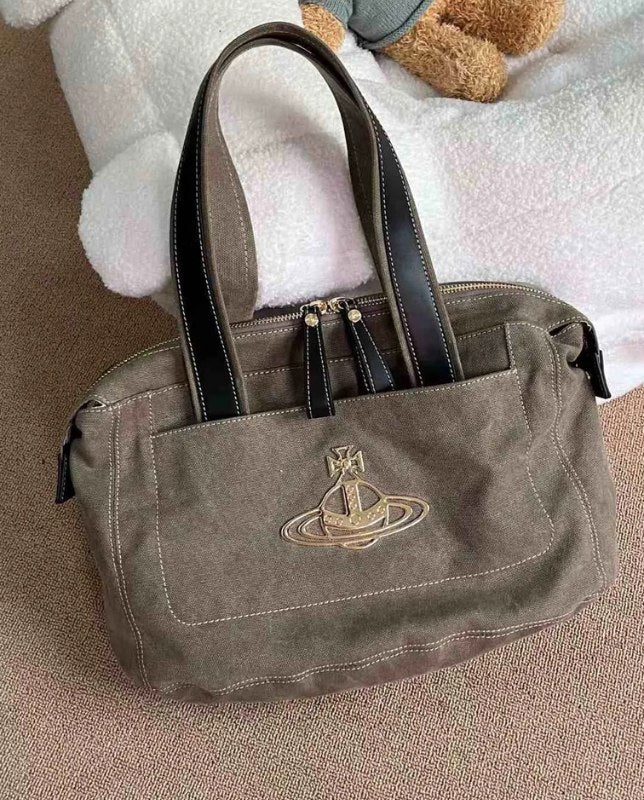 Vintage Canvas Large Tote Bag