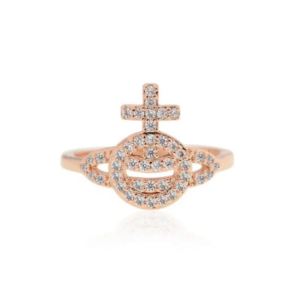 Orb Pavé Emblem Ring