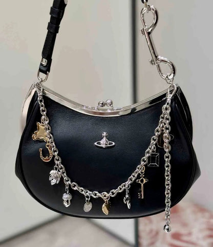Charm Frame Purse With Chain