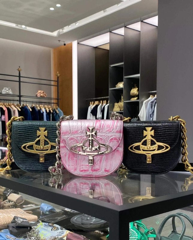 Tartan Vegan Leather Saddle Bag