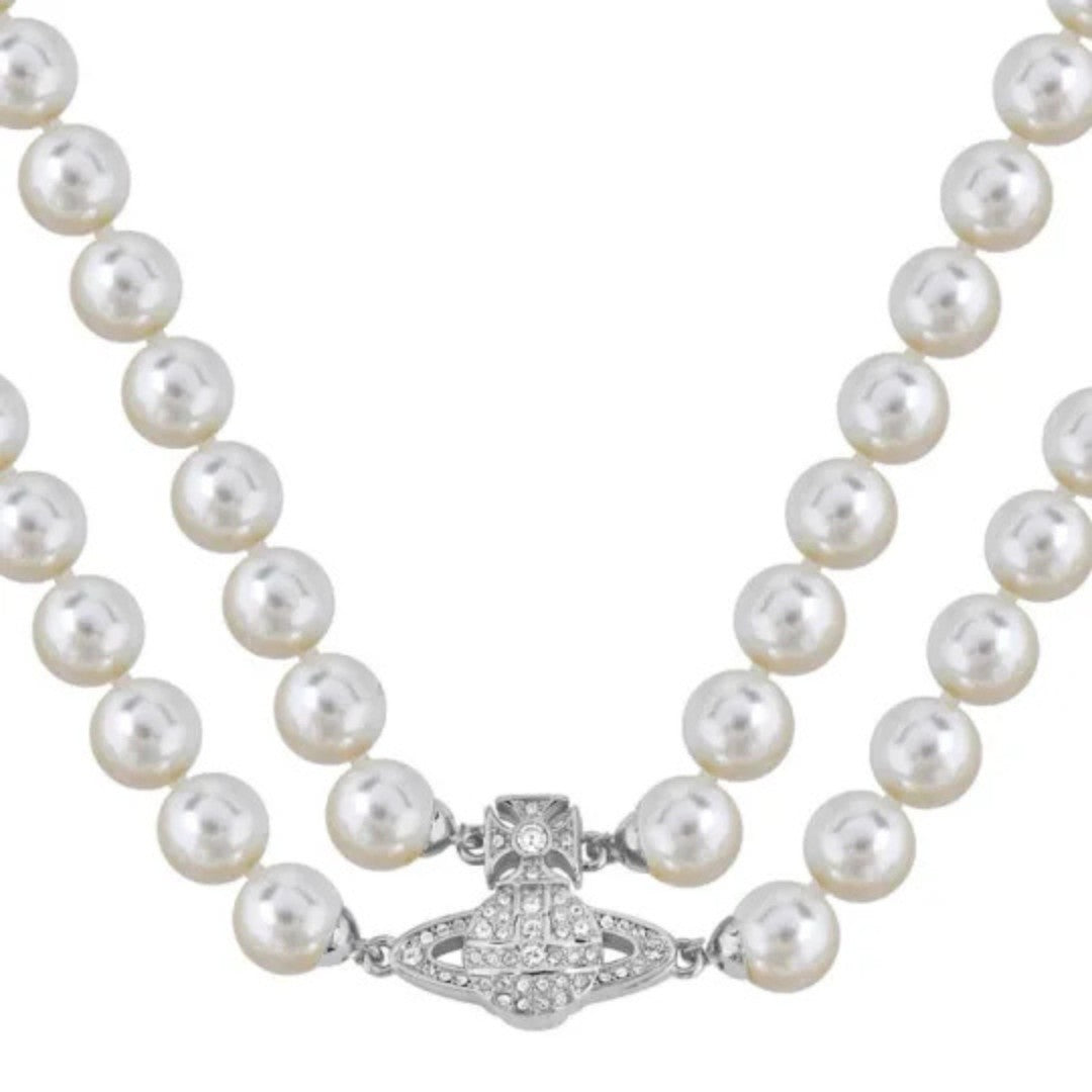 GRAZIELLA Small Double Layer Pearl Necklace