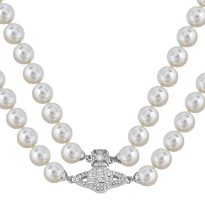 GRAZIELLA Small Double Layer Pearl Necklace