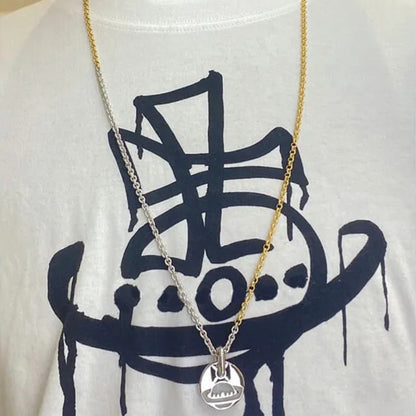 IMOGENE Round Sweater Necklace