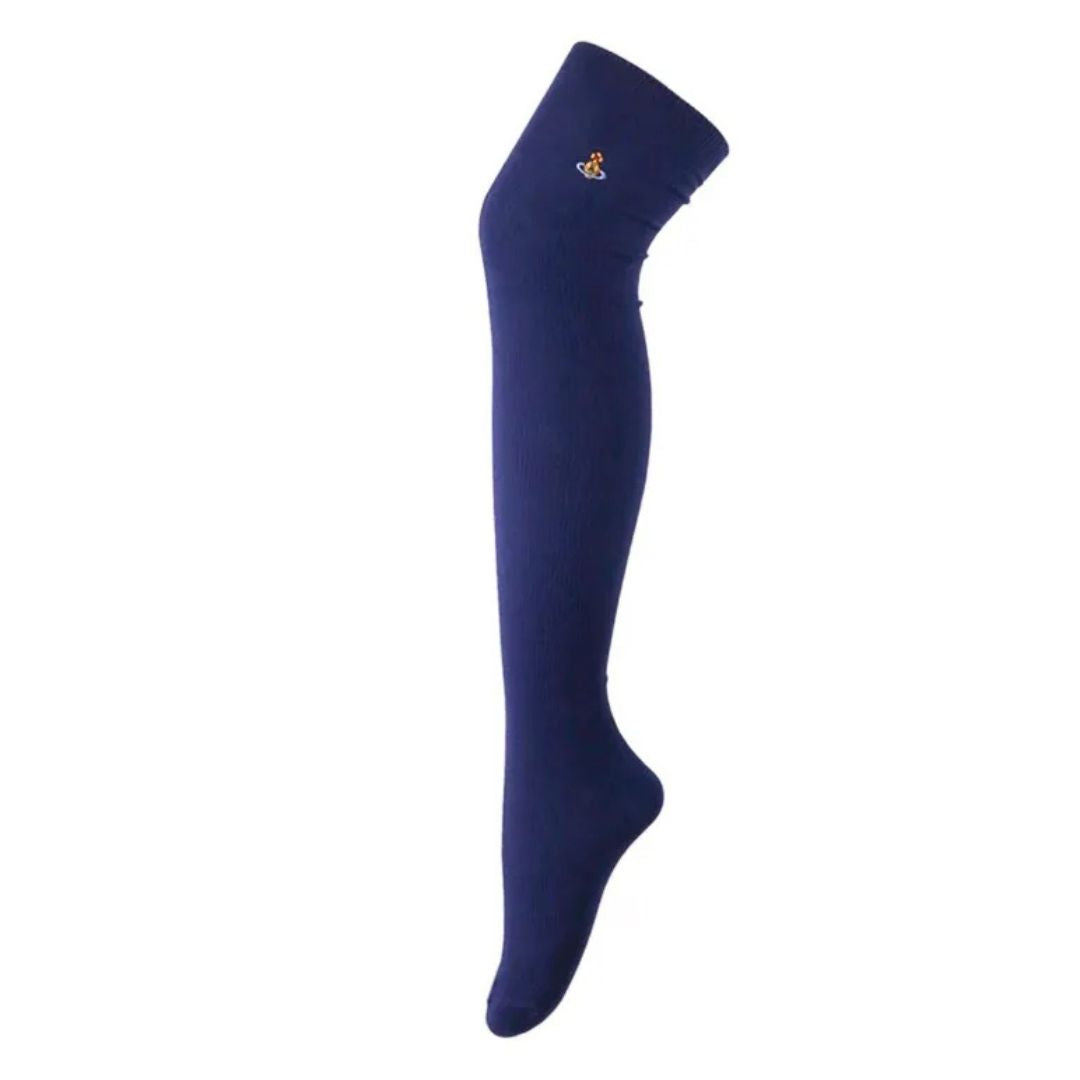 Orb Embroidered Over-the-Knee Socks