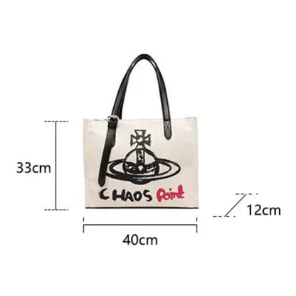 Chaos Point Canvas Tote