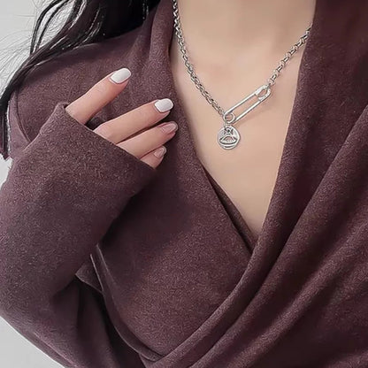 IMOGENE Safety Pin Tag Choker