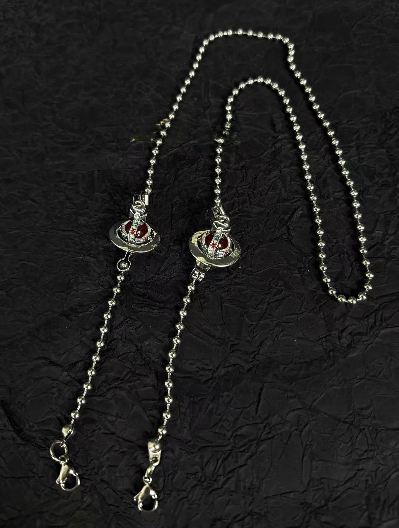 Beaded Orb Pendant Chain