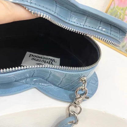 Blue Josephine heart crossbody handbag (with dust bag)