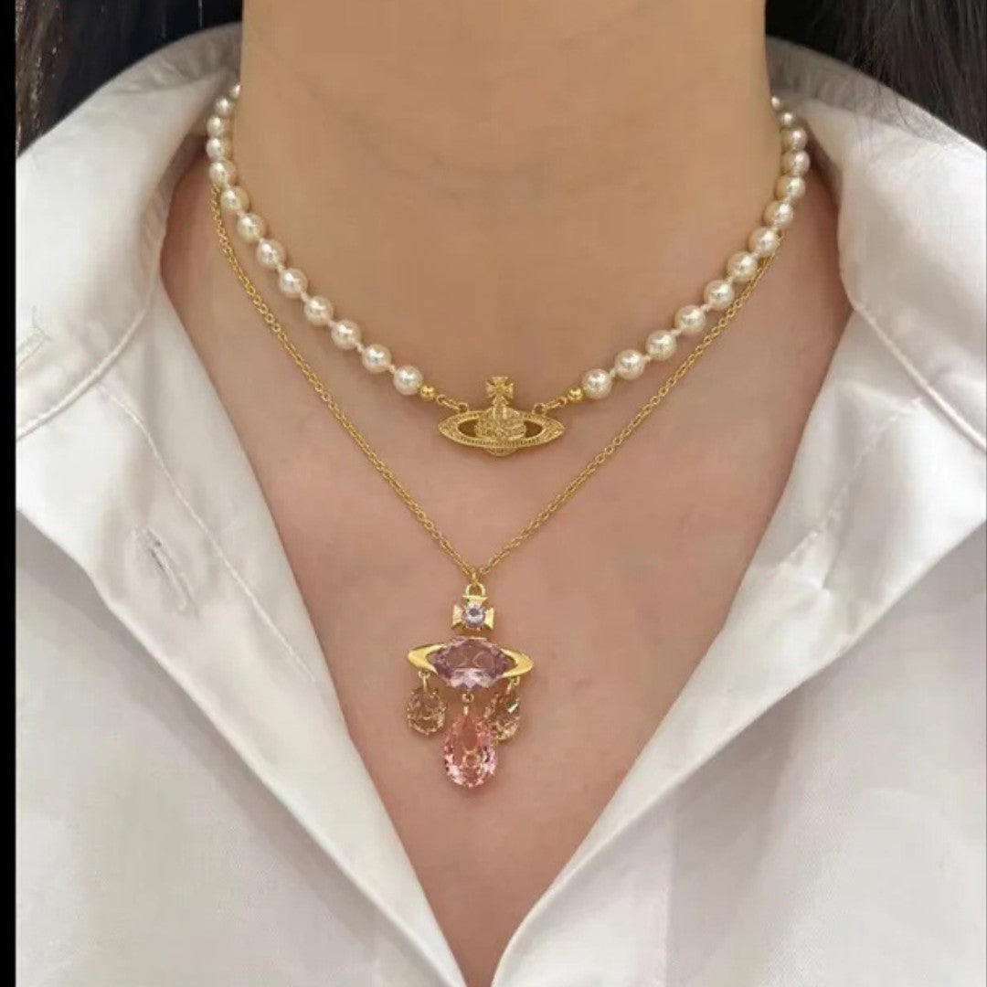 AUGUSTA Diamond Teardrop Necklace