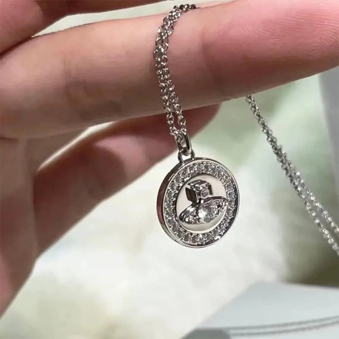 Coin Saturn Necklace
