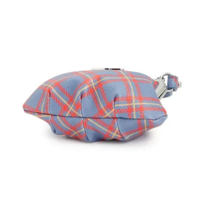 Mini Granny Frame Purse in Blue Plaid