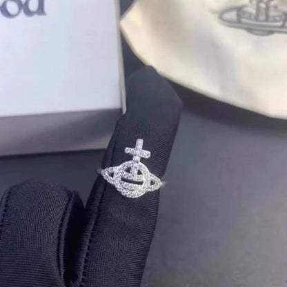 Orb Pavé Emblem Ring