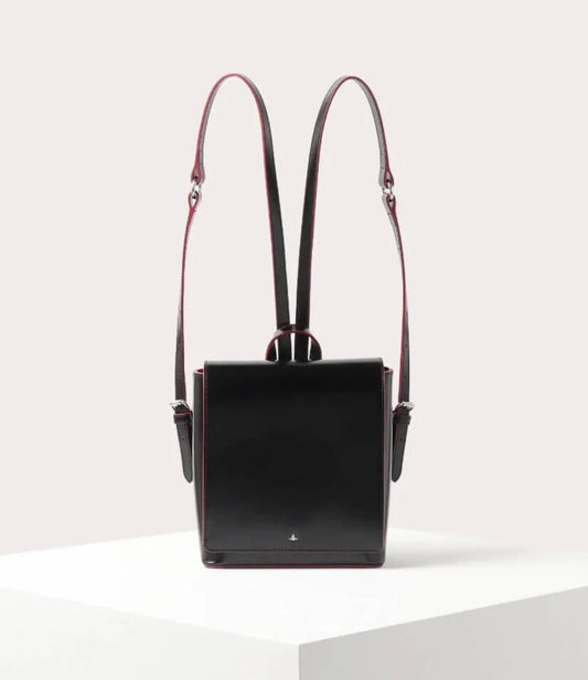 Structured Leather Saturn Mini Backpack