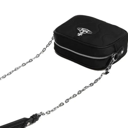 Compact Quilted Saturn Crossbody