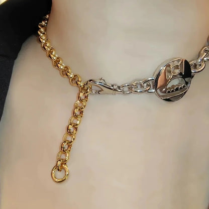 IMOGENE Round Sweater Necklace