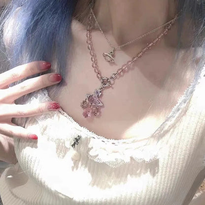 AUGUSTA Diamond Teardrop Crystal Necklace