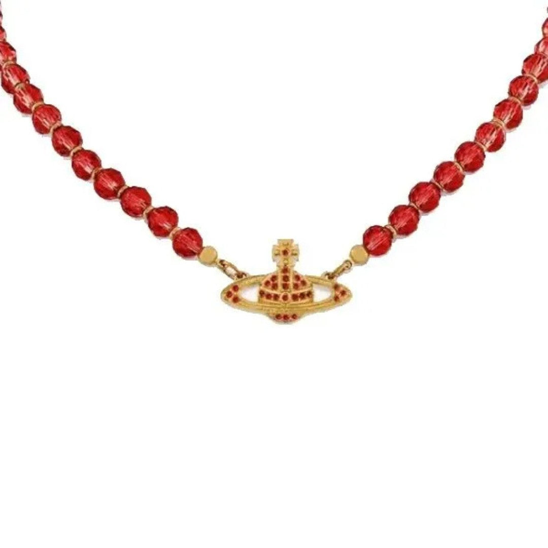 Crystal Saturn Necklace