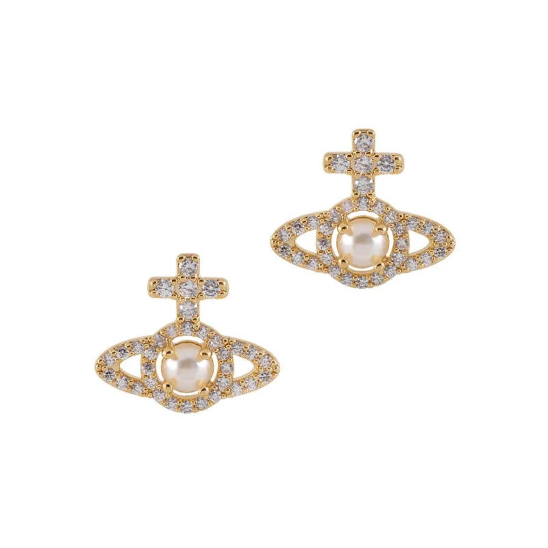 OLYMPIA Zirconia Pearl Earrings