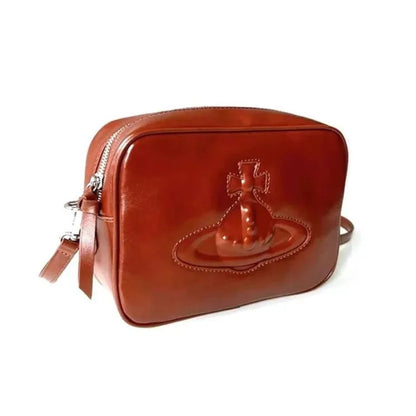 Compact Leather Crossbody Saturn Bag