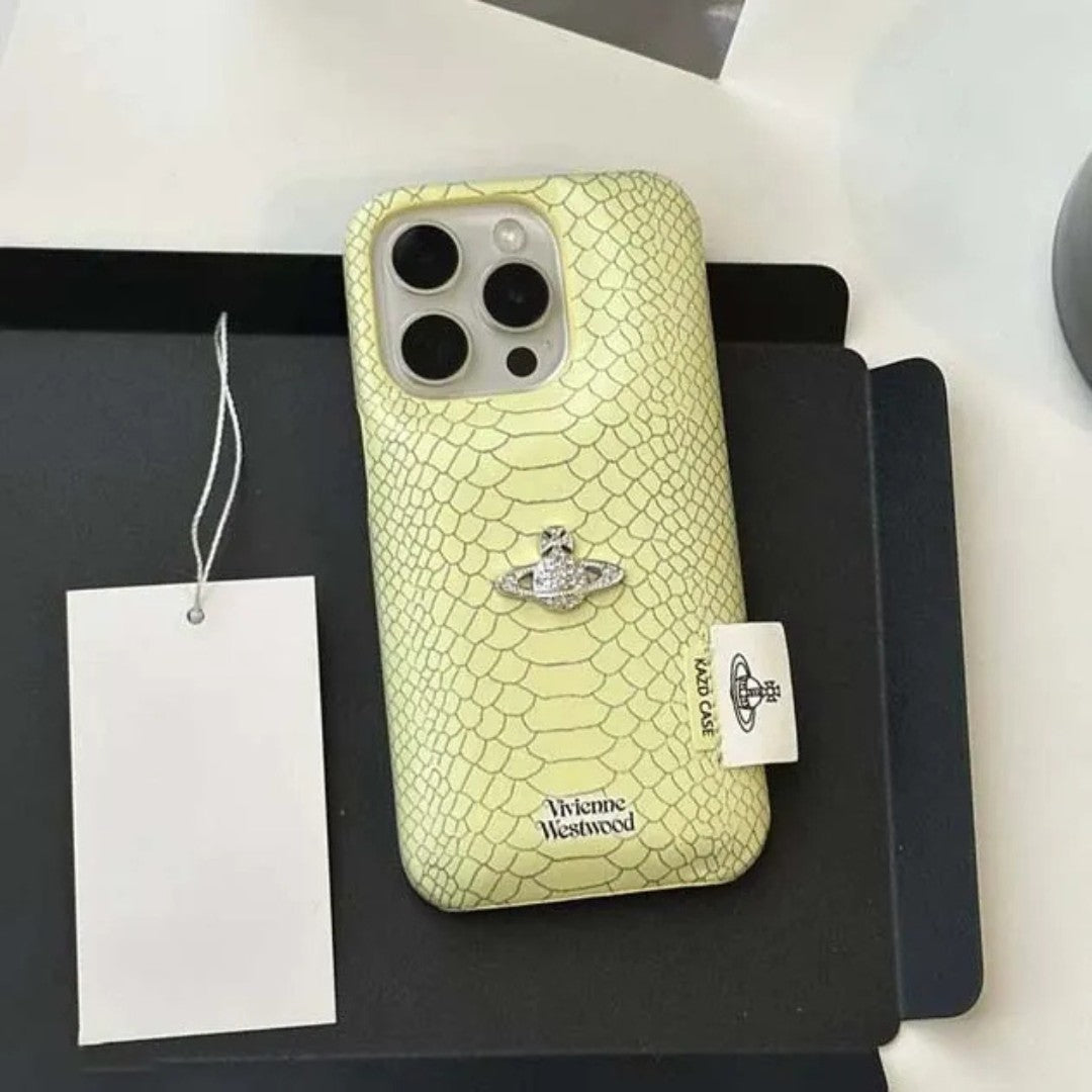 Snakeskin Pattern Saturn Phone Case