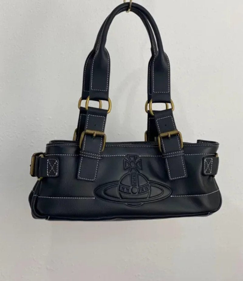 Mini Leather Saturn Messenger Bag