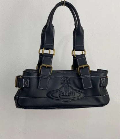 Mini Leather Saturn Messenger Bag