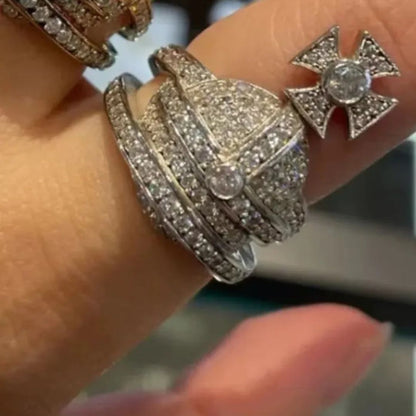 Crystal Orb Cutout Ring