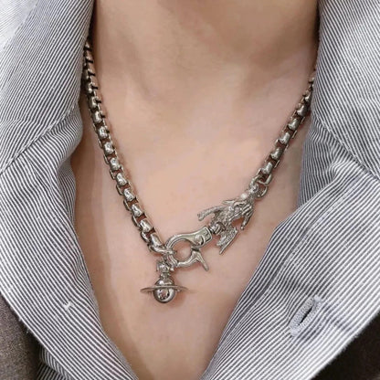 Dragon Saturn Necklace