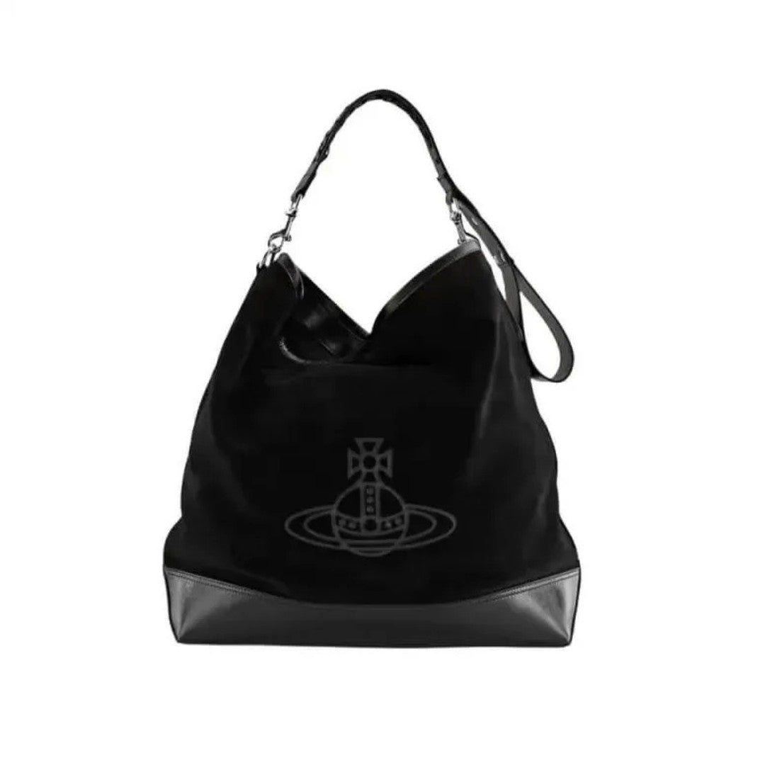 Oversized Suede Leather Hobo Tote