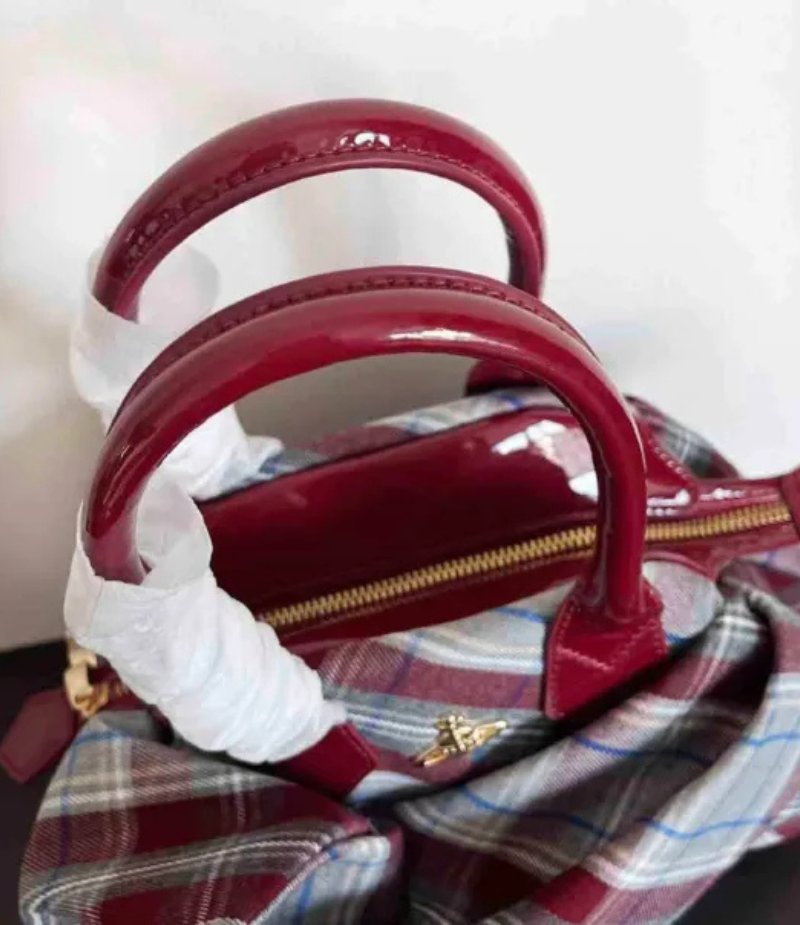 Vintage Saturn Plaid Tote Bag