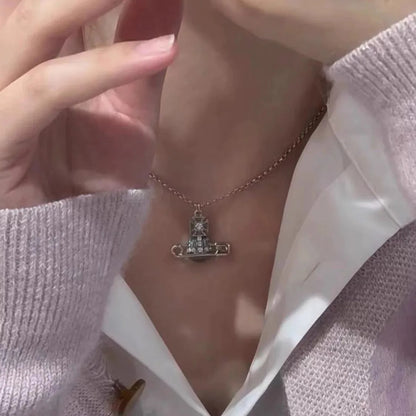 KITTY Pin Lacquered Saturn Necklace