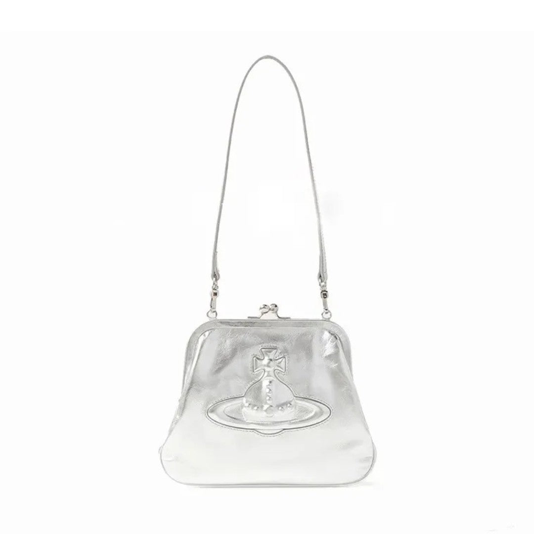 Frame Clutch Bag with Shoulder Strap with Dust Bag