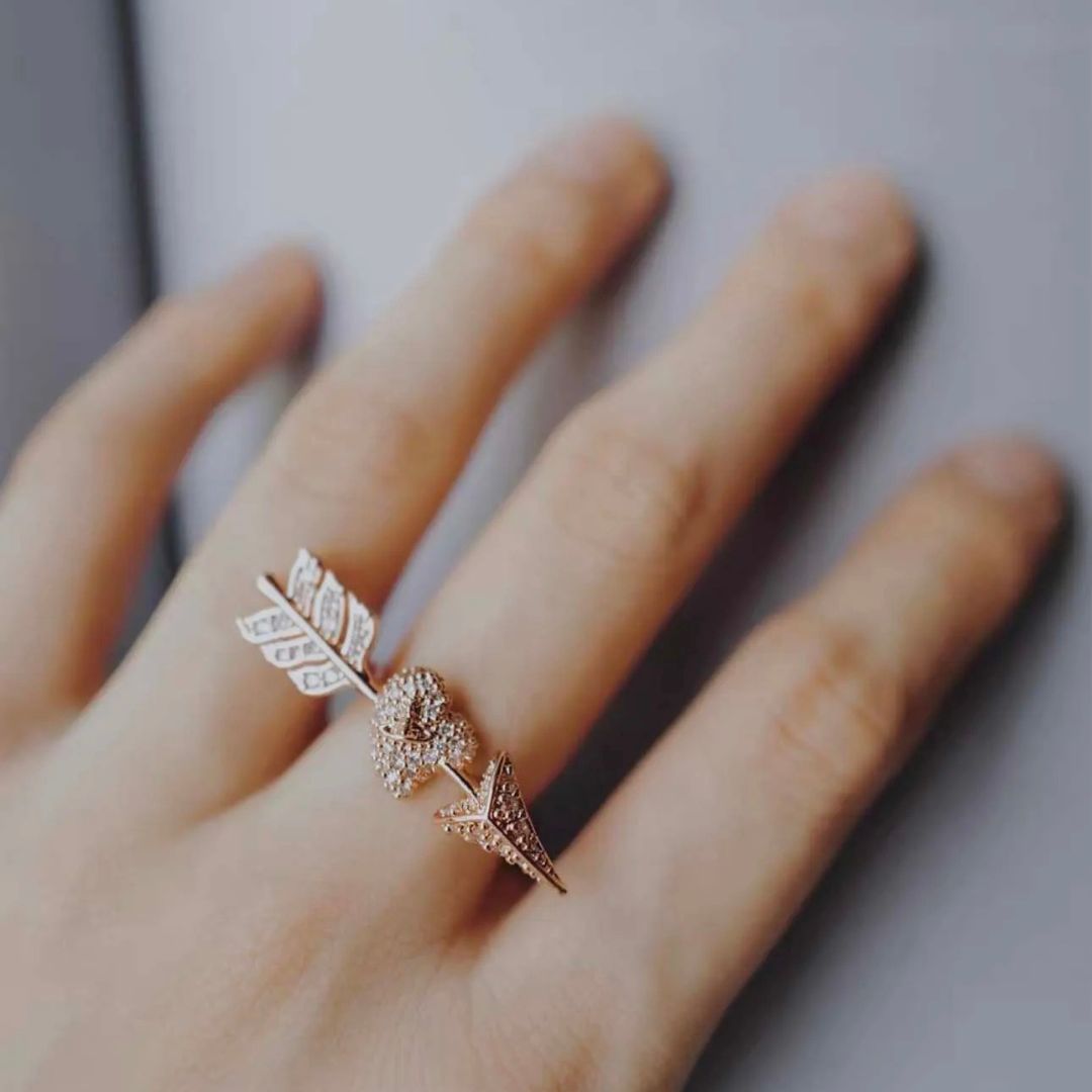 Cupid’s Arrow Heart Ring